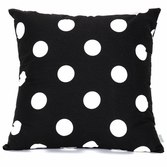Majestic Home Goods Black Large Polka Dot Pillow, Large