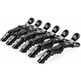 Hair Tamer Black Croc Hair Styling Clips, 6 Pack