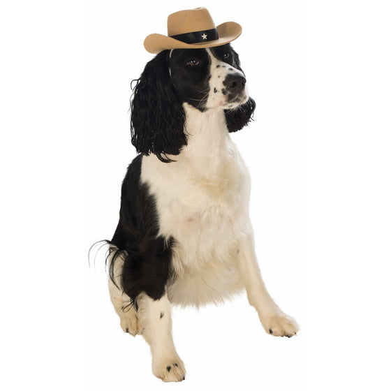 Rubie's Brown Cowboy Hat for Pets, Small/Medium