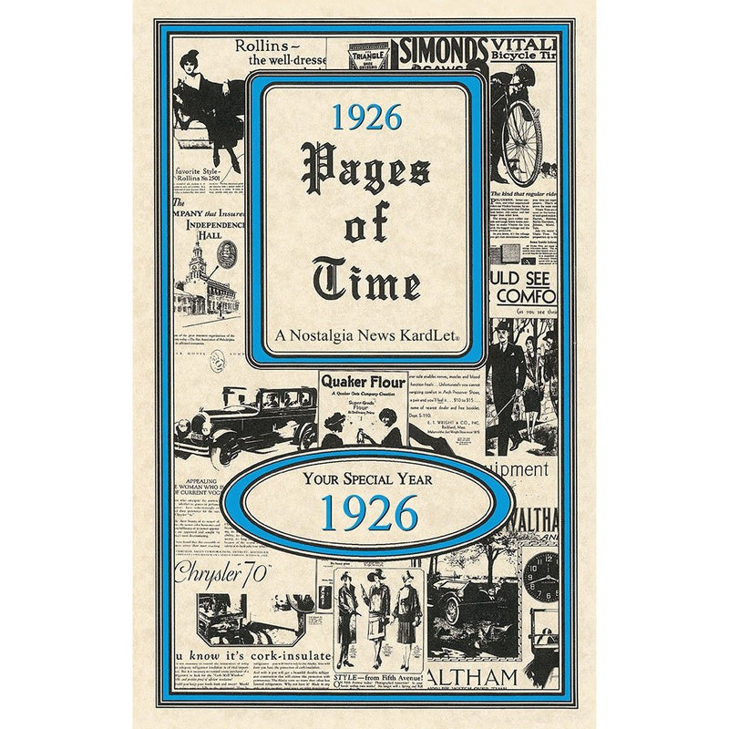 Seek Publishing 1926 Pages of Time Kardlet (PT1926)
