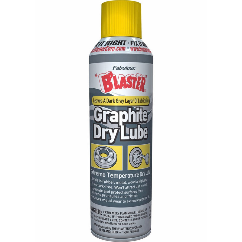 B'laster 8-GS-12PK Industrial Graphite Dry Lubricant - 5.5-Ounces - Case of 12