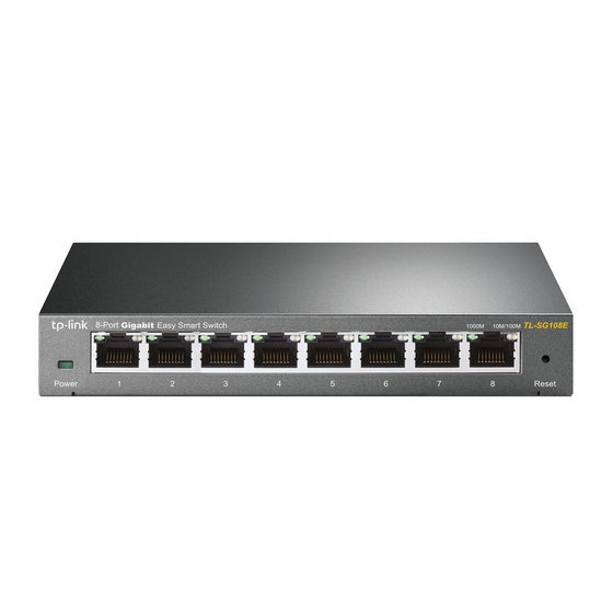 TP-Link 8-Port Gigabit Ethernet Easy Smart Switch | Unmanaged Pro | Plug and Play | Desktop | Sturdy Metal w/Shielded Ports | Limited Lifetime Replacement (TL-SG108E)