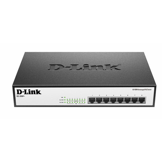 D-Link Systems 8-Port 10/100 Unmanaged Desktop/Rack Mount PoE Switch (DES-1008P)