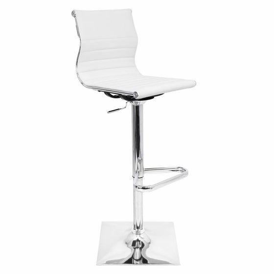 WOYBR BS-TW-MASTER W Pu Leather, Chrome, Master Barstool