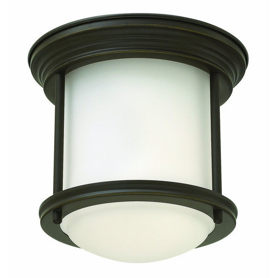 Hinkley 3300OZ Restoration One Light Flush Mount from Hadley collection in Bronze/Darkfinish,