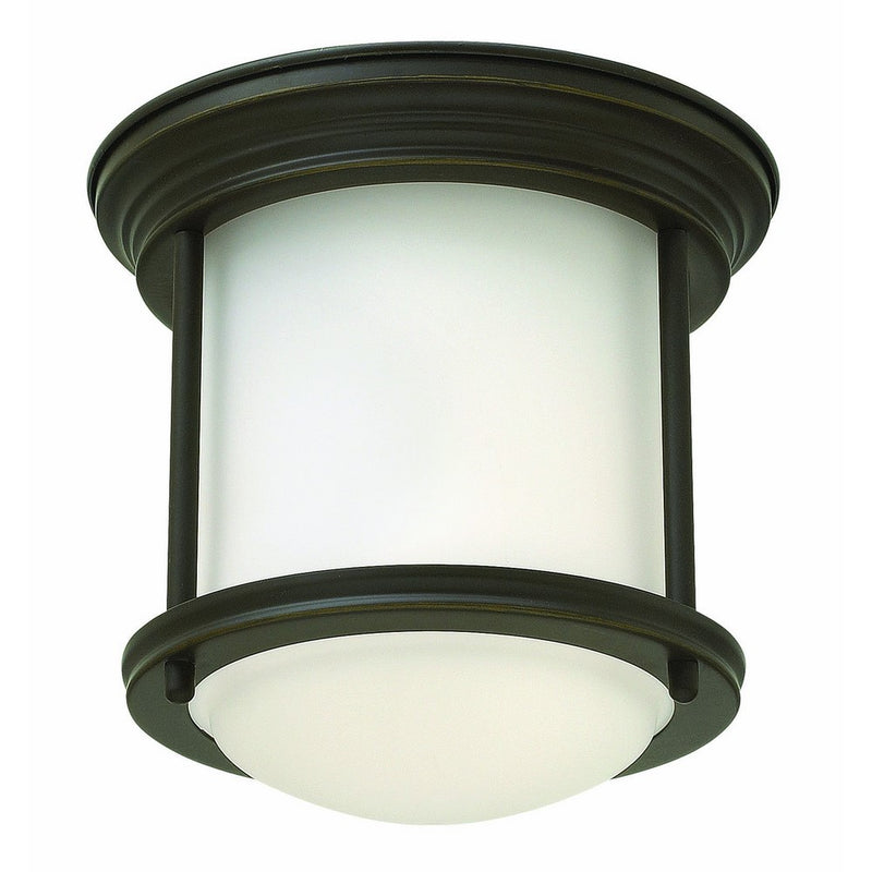 Hinkley 3300OZ Restoration One Light Flush Mount from Hadley collection in Bronze/Darkfinish,