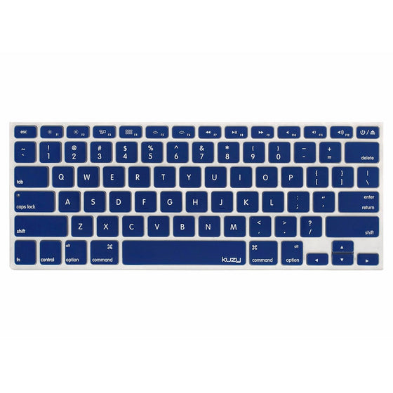 Kuzy NAVY BLUE Keyboard Cover Silicone Skin for MacBook Pro 13" 15" 17" (with or w/out Retina Display) iMac and MacBook Air 13" - Navy Blue