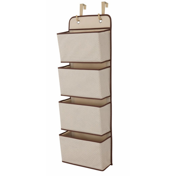 Delta 4 Pocket Nursery Over the Door Organizer,Beige