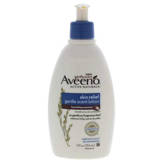 Aveeno Skin Relief Gentle Scent Lotion For Extra Dry Skin, Nourishing Coconut, 12 Fl. Oz