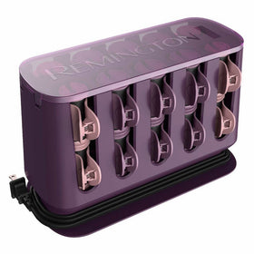 Remington Pro Series H9100S T-Studio Thermaluxe Ceramic Hair Setter, with 2x Ceramic & Bonus Sectioning Clips, Hair Rollers, 1-1 ¼ Inch, Purple