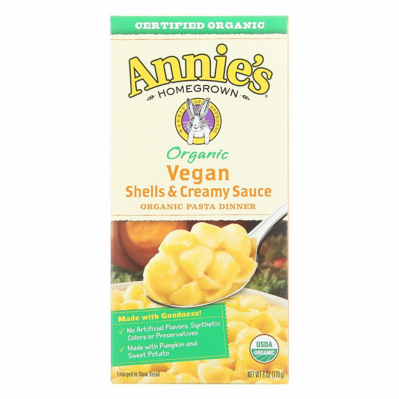 Annie's Homegrown Organic Vegan Shells & Creamy Sauce (12x6 OZ)