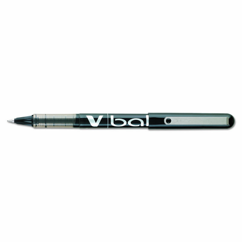 Pilot VBall Liquid Ink Roller Ball Stick Pen, Black Ink.5mm (35200) - (Pack of 12)