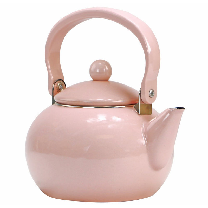Calypso Basics by Reston Lloyd Enamel-on-Steel Tea Kettle, 2-Quart, Pink