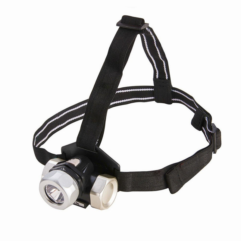 Dorcy 80-Lumen Weather Resistant Adjustable LED Headlight with Red and White Light Function, Silver (41-2091)