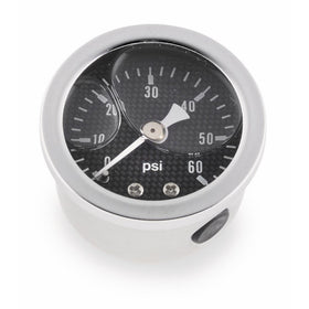 Bikers Choice Oil Pressure Gauge 0-60 PSI CRBN FBR for Harley