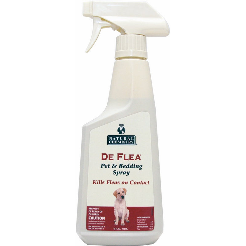 Natural Chemistry De Flea Pet and Bedding Spray for Dogs 16-Ounce