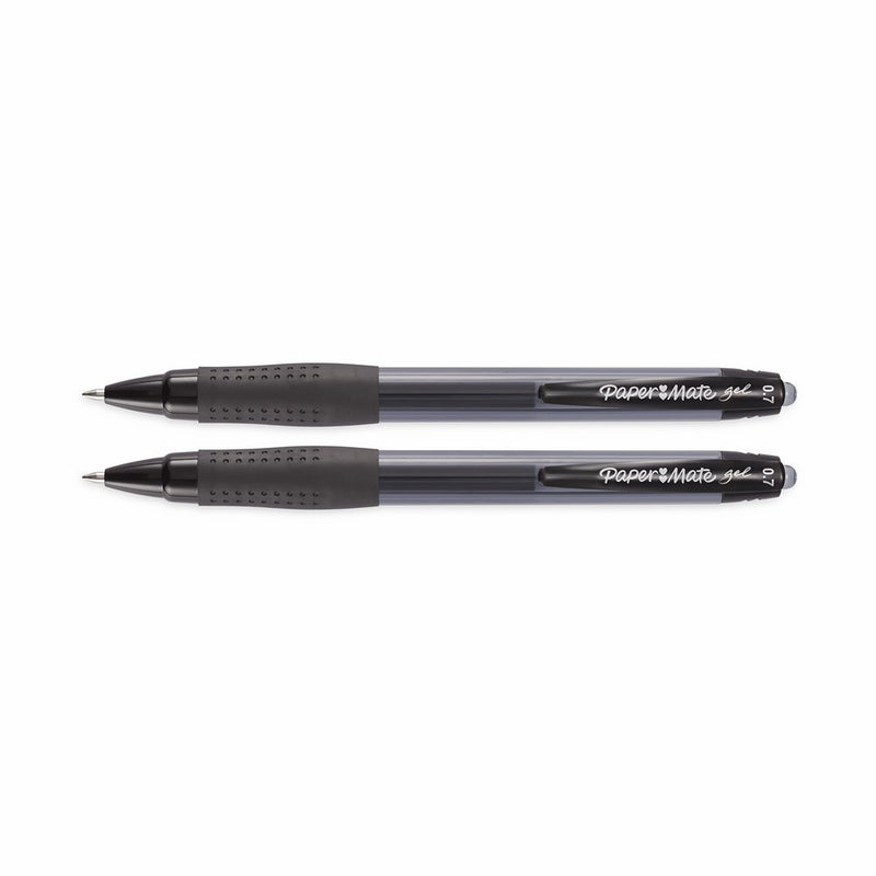 Paper Mate Gel Pens, Medium (0.7mm), Black, 2 Count