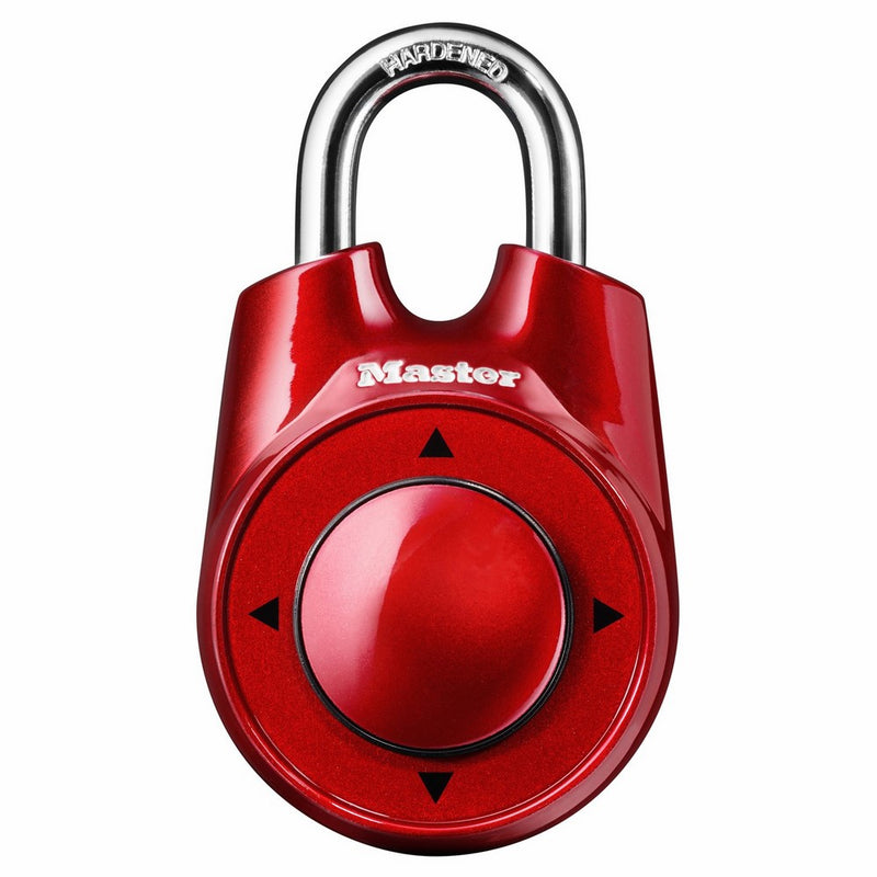 Master Lock Padlock, Set Your Own Speed Dial Combination Lock, 2-1/8 in. Wide, Assorted Colors, 1500iD