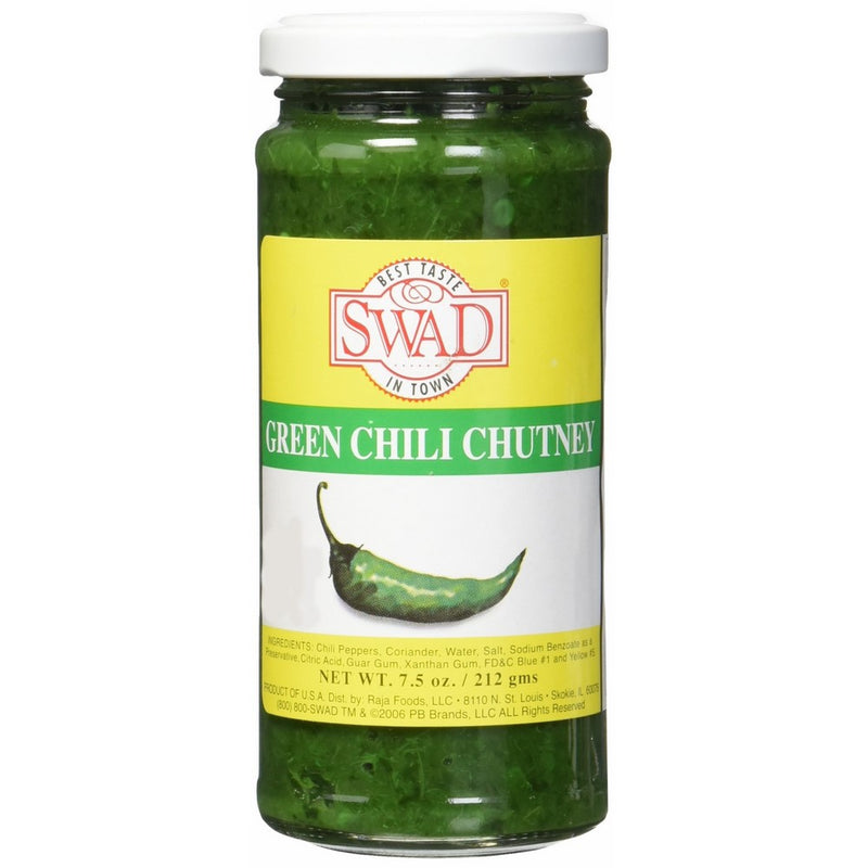 Great Bazaar Swad Chilli Chutney, Green, 7.5 Ounce