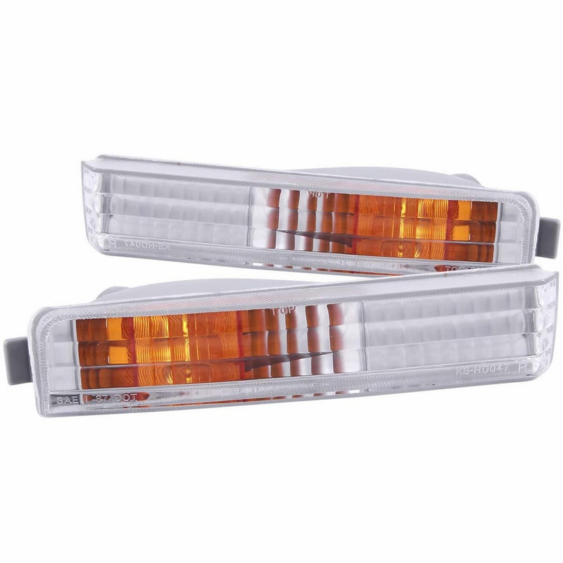 Anzo USA 511006 Honda Civic Chrome Euro w/Amber Reflector Bumper Light Assembly - (Sold in Pairs)