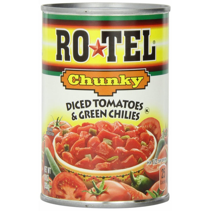 Ro-TelChunky Diced Tomatoes & Green Chilies, 10-Ounce Cans (Pack of 12)