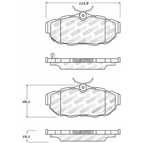 StopTech 309.14650 Sport Brake Pad with Shims and Hardware, 5 Pack