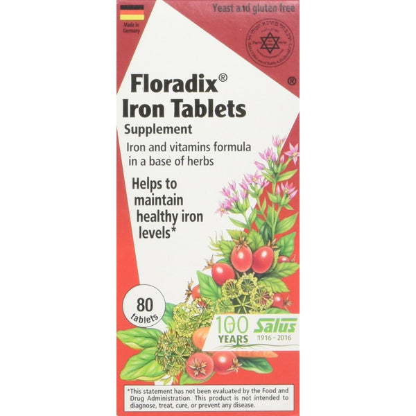 Salus-Haus - Floradix Iron Tablets - 80 count