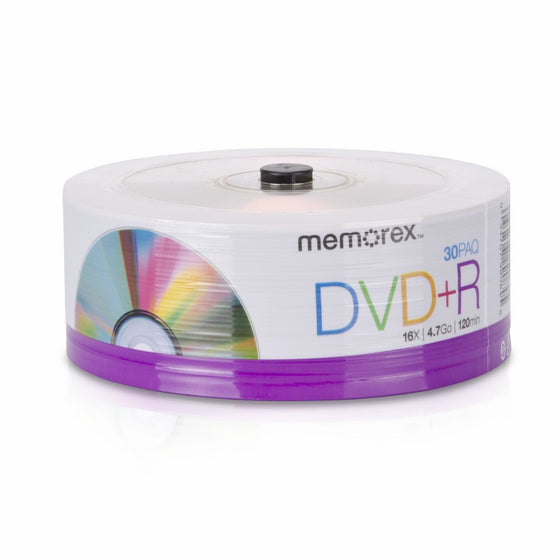 Memorex 32020030154 DVDR 16x Eco Spindle Base, 30 Pack