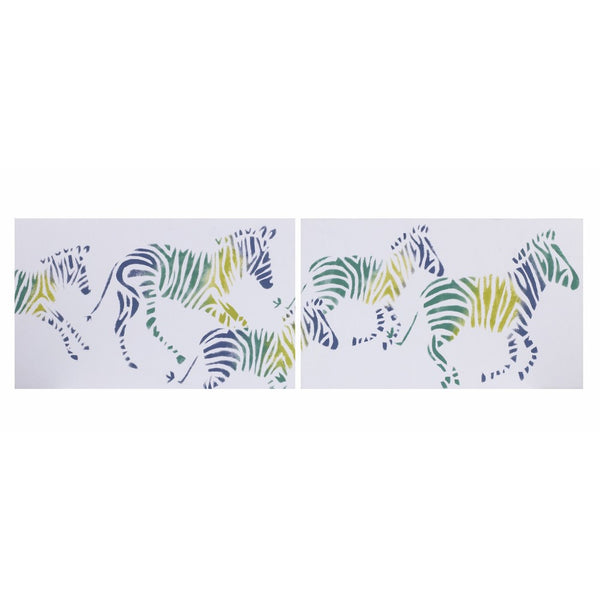 Cotton Tale Designs Wall Art, Zebra Romp, 2 Count