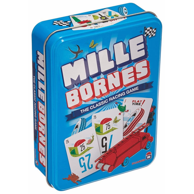 Asmodee Mille Bornes Card Game in Colorful Tin