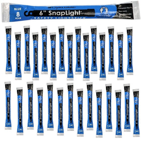 Cyalume SnapLight Blue Glow Sticks – 6 Inch Industrial Grade, High Intensity Light Sticks with 8 Hour Duration (Pack of 30)