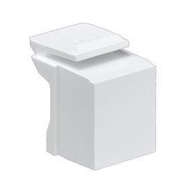 Leviton 41084-BW Blank Quickport Insert, 10-Pack, White