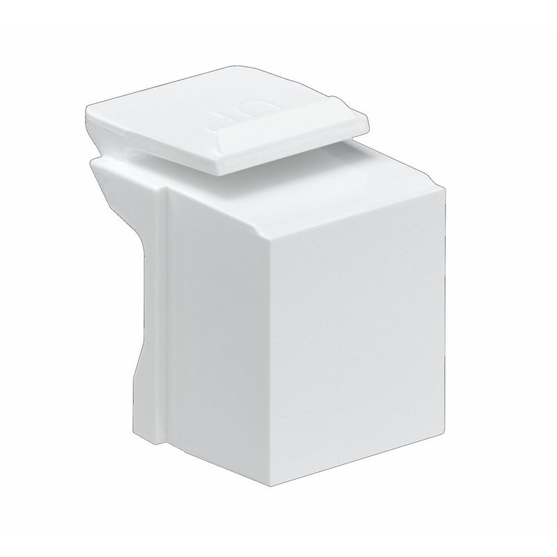Leviton 41084-BW Blank Quickport Insert, 10-Pack, White