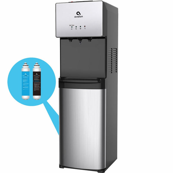 Avalon Self Cleaning Bottleless Water Cooler Water Dispenser - 3 Temperature Settings - Hot, Cold & Room Water, Durable Stainless Steel Cabinet, NSF Certified Filter- UL/Energy Star Approved