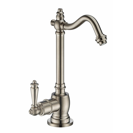 Whitehaus WHFH-H1006-BN Forever Hot Point of Use Instant Water Faucet with Traditional Spout and Self Closing Handle