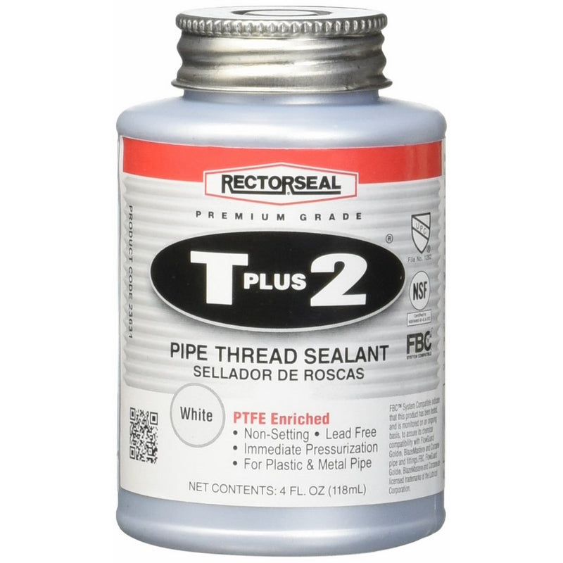 Rectorseal 23631 1/4 Pint Brush Top T Plus 2 Pipe Thread Sealant