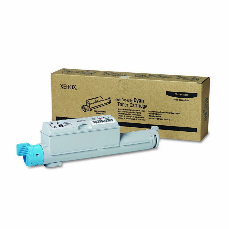 Xerox 106R01218 High-Yield Toner, 12000 Page-Yield, Cyan