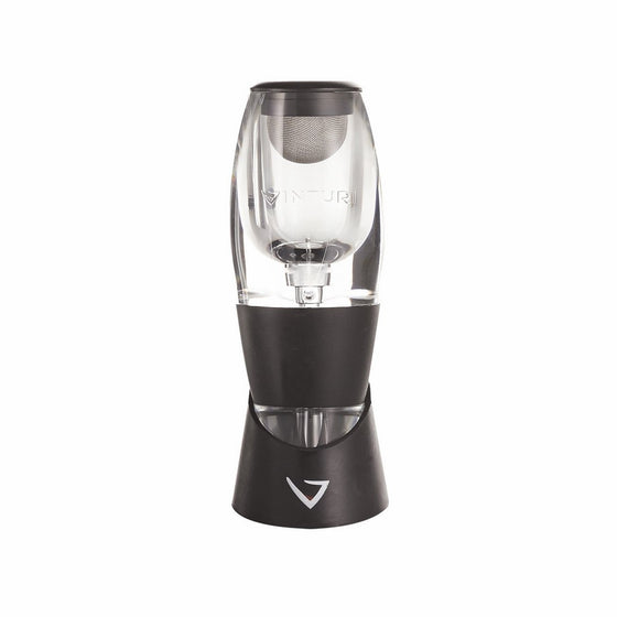 Vinturi V1010 Essential Red Wine Aerator Pourer and Decanter Includes Base Enhanced Flavors with Smoother Finish, Black