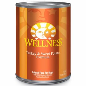 Wellness Complete Health Natural Wet Canned Dog Food, Turkey & Sweet Potato, 12.5-Ounce Can (Pack of 12)