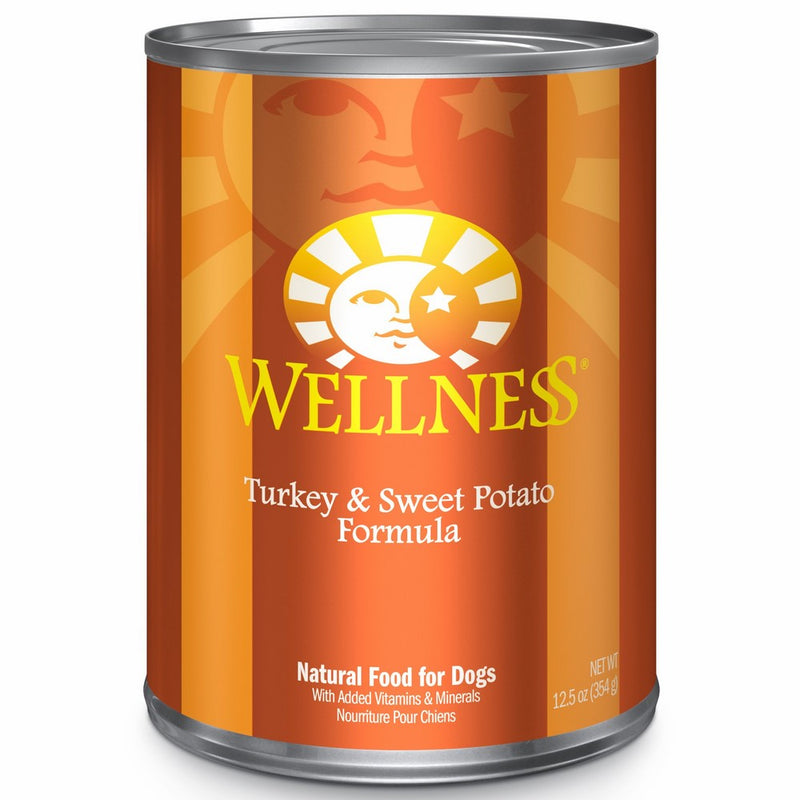 Wellness Complete Health Natural Wet Canned Dog Food, Turkey & Sweet Potato, 12.5-Ounce Can (Pack of 12)