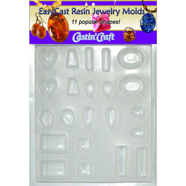 Environmental Technology Castin' Craft EasyCast Resin Jewelry Mold, 11 Popular Jewelry Shapes On One Tray