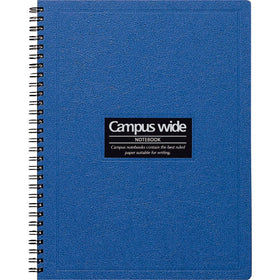Kokuyo Campus Wide Twin Ring Notebook - Special B5 (7.5" X 10") - 30 Lines - 70 Sheets - Blue