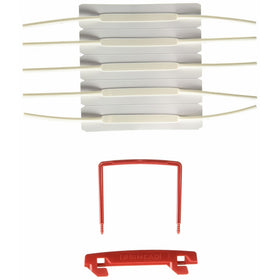 Smead 68260 U-Clip Bonded File Fasteners, 2" Capacity, Orange and White (Box of 100)