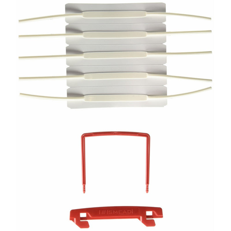 Smead 68260 U-Clip Bonded File Fasteners, 2" Capacity, Orange and White (Box of 100)