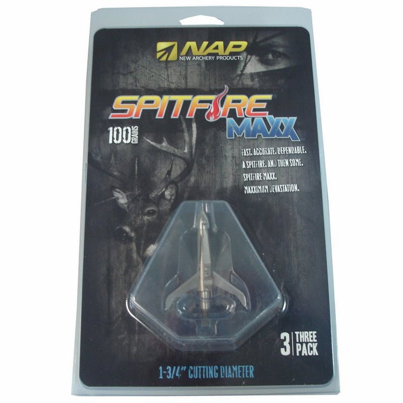 Spitfire 60-665Maxx 100-Grain Cut on Contact 3-Blade Broadhead (3-Pack)