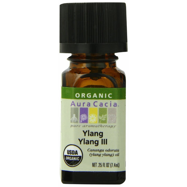 Aura Cacia Organic Essential Oil, Ylang Ylang, 0.25 Fluid Ounce