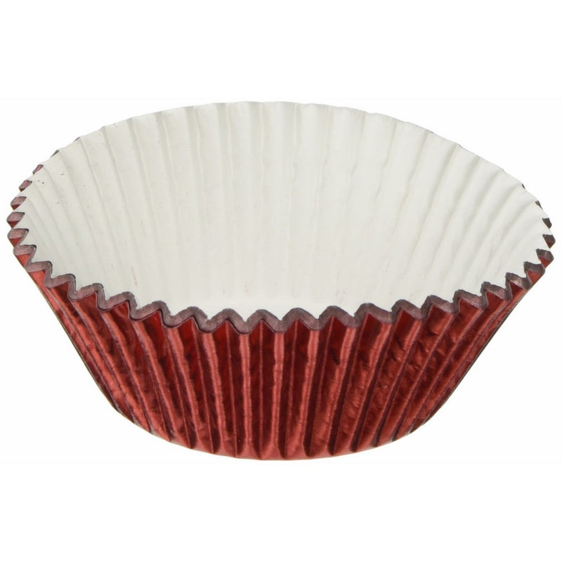 Jubilee Sweet Arts 50 Count Foil Cupcake Muffin Baking Cups, Red