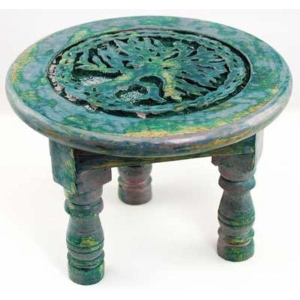 New Age Imports Round Tree of Life Altar Table