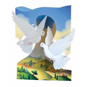 Santoro Interactive 3D Swing Greeting Card, Doves