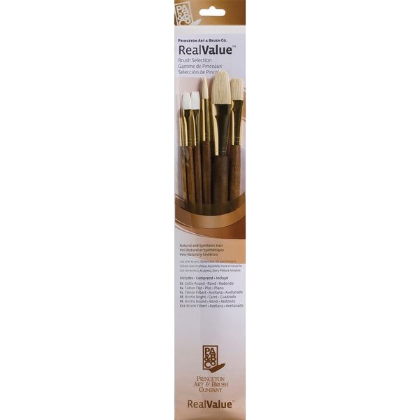 Princeton Artist Brush Real Value Brush Set, 6/Pkg